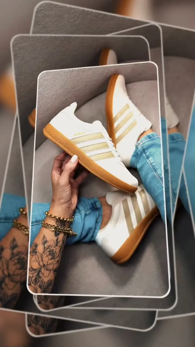 Adidas Gazelle branco e bege