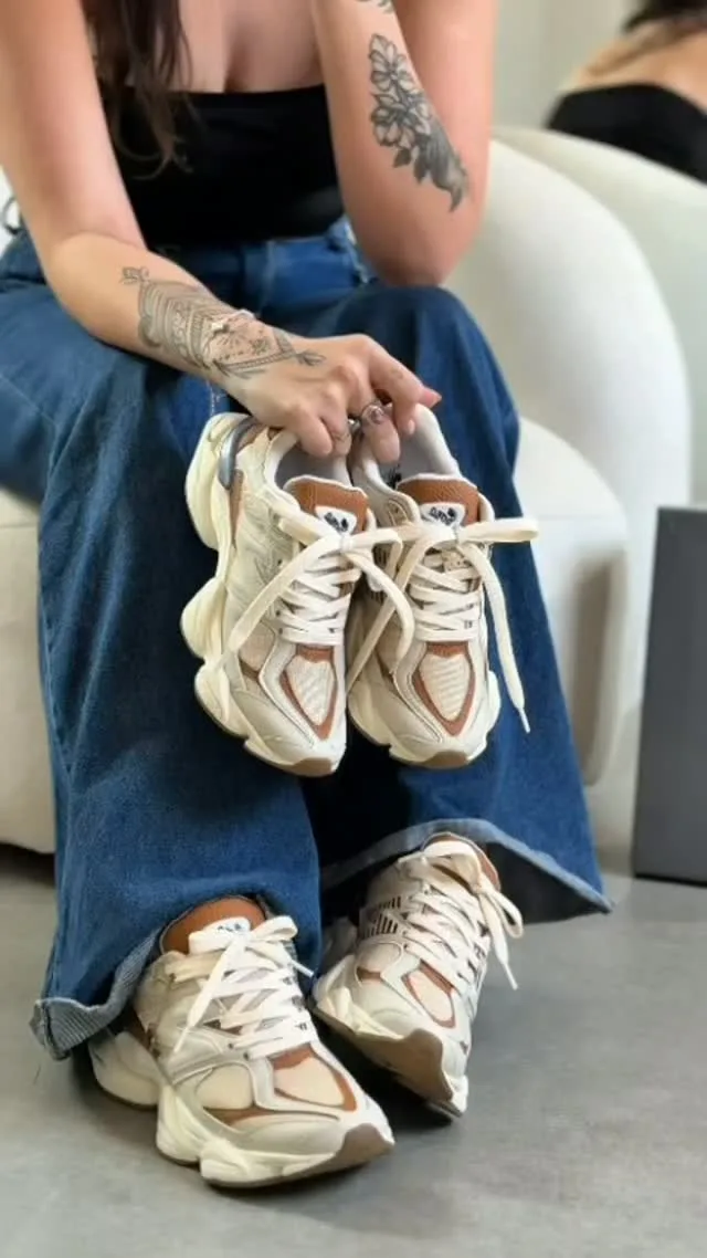 New Balance 9060 rose e caramelo